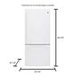 GE Appliances 20.9 Cu. Ft. Bottom Freezer Refrigerator in White, , large