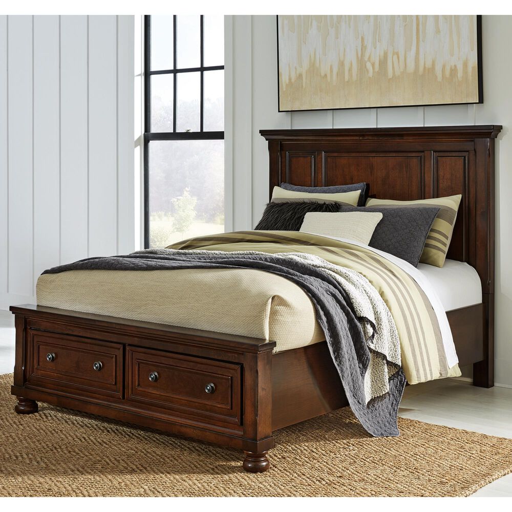 Millenium Porter Queen Panel Storage Bed in Rustic Brown, , large