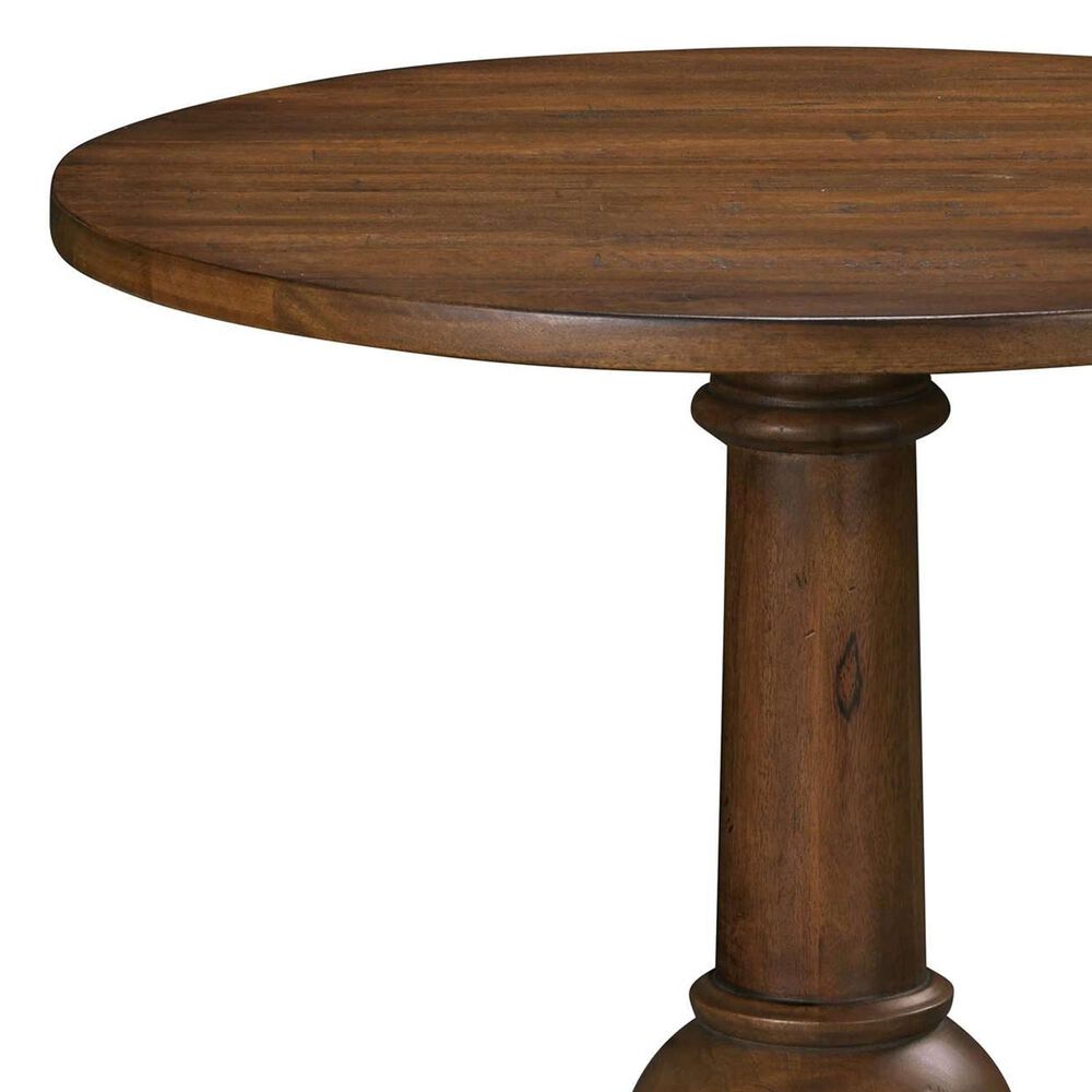 Hekman Fairfax Round End Table in Chestnut Brown and Black, , large