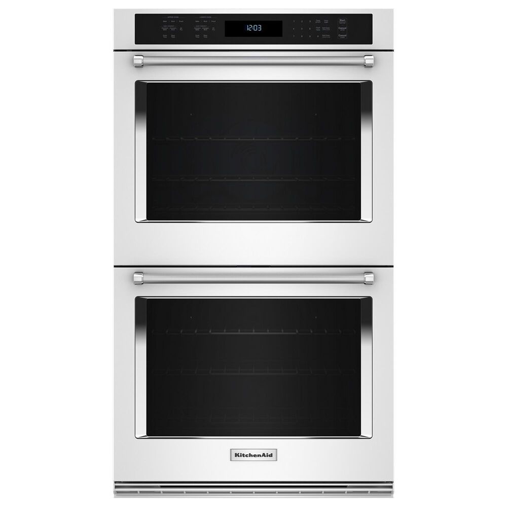 KitchenAid 30" Double Electric Wall Oven with Air Fry Mode in White, , large