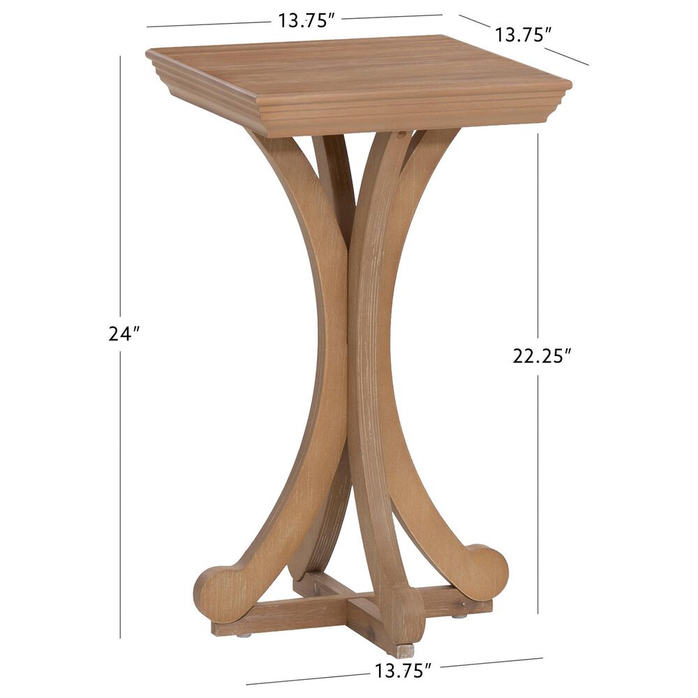 Linden Boulevard Dylan Sculptural Pedestal End Table in Natural, , large
