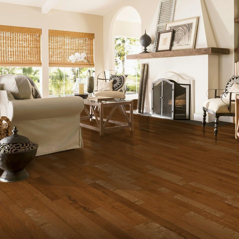 Hartco Prime Harvest Spice Brown Medium Gloss Maple 3 1/4&quot; Solid Hardwood, , large