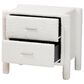 Baxton Studio Laria 2-Drawer Upholstered Nightstand in White, , large