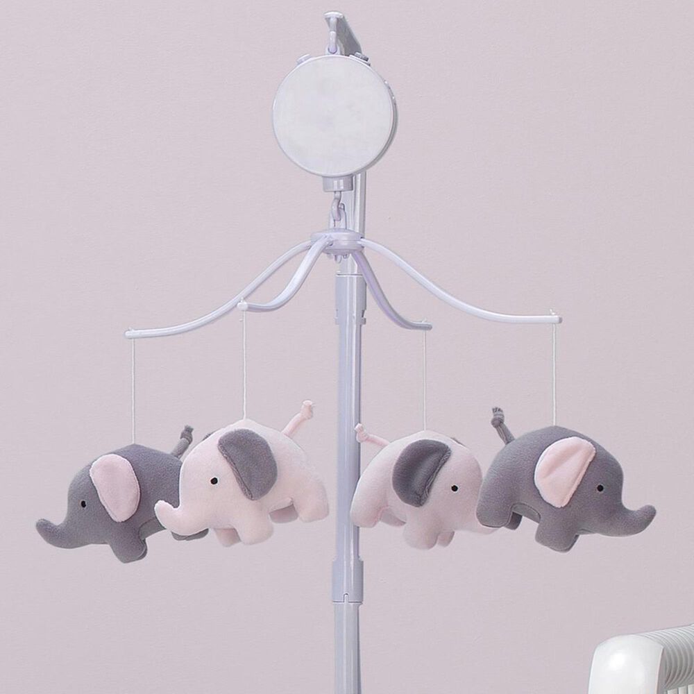 Lambs and Ivy Eloise Musical Mobile in Pink and Gray, , large