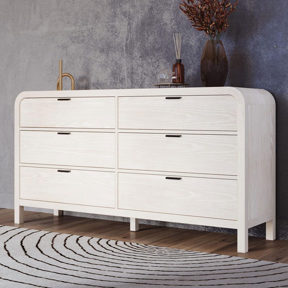 Urban Home Drake Dresser and Mirror in Sugar Finish, , large