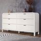 Urban Home Drake Dresser and Mirror in Sugar Finish, , large