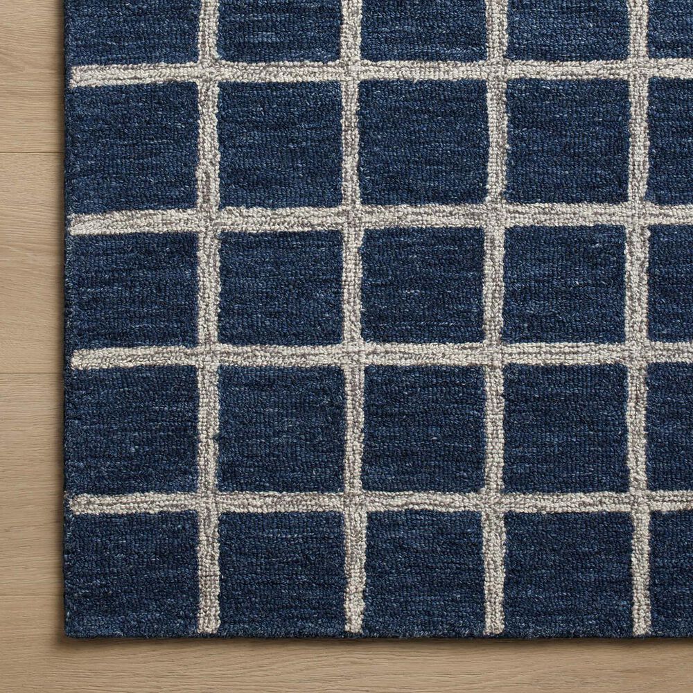 Chris Loves Julia x Loloi Polly 7&#39;9&quot; x 9&#39;9&quot; Navy and Silver Area Rug, , large