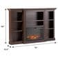Walker Edison Cullen 70" Electric Fireplace with Mantel and Shelves in Brown, , large