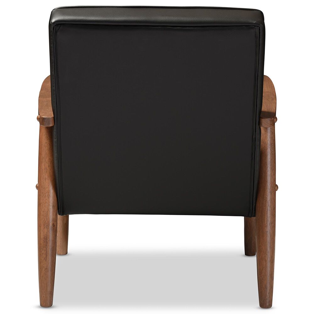 Baxton Studio Sorrento Lounge Chair in Black, , large