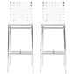 Zuo Modern Criss Cross Bar Stools in White and Silver (Set of 2), , large