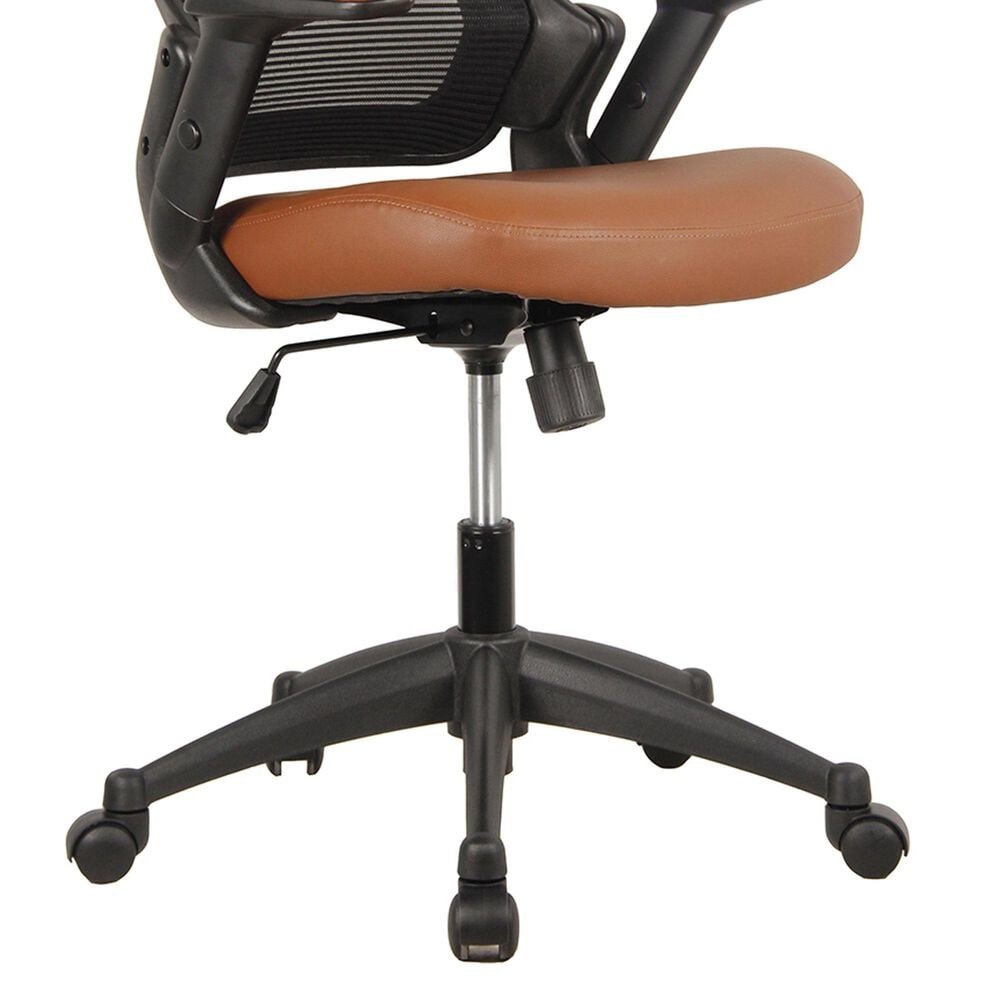 Rta Products Llc Mid-Back Mesh Task Office Chair with Height Adjustable Arms in Brown, , large