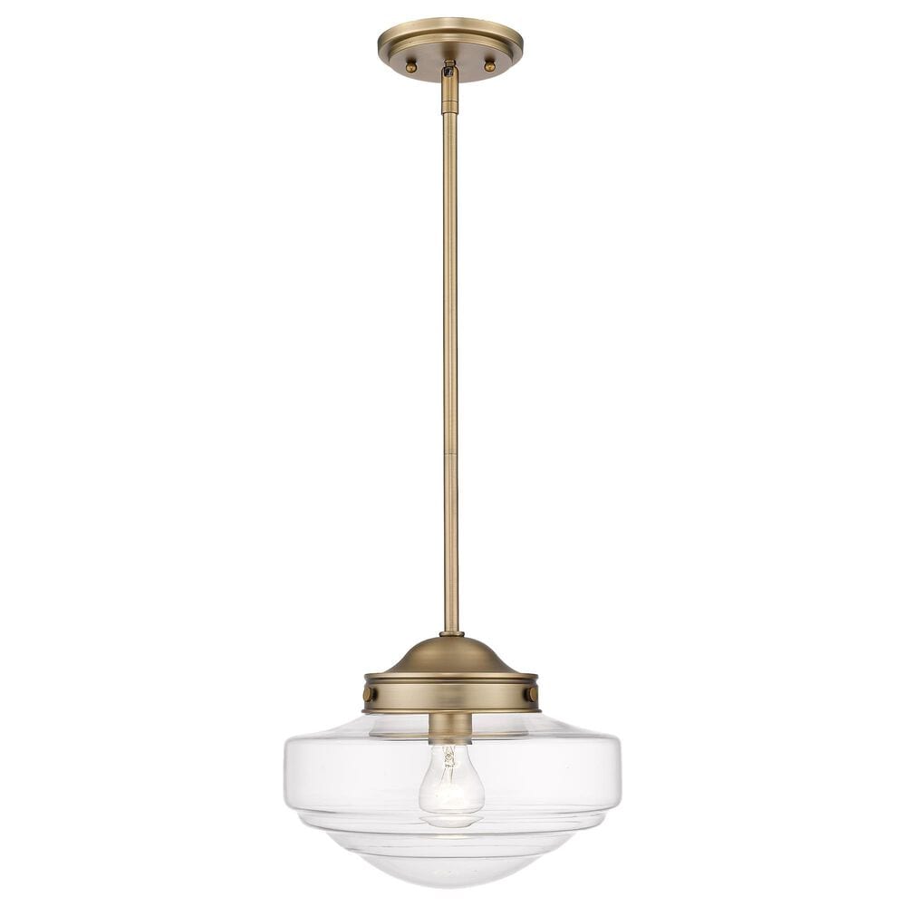 Golden Lighting Ingalls Medium Pendant with Clear Glass in Modern Brass, , large