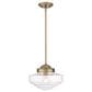 Golden Lighting Ingalls Medium Pendant with Clear Glass in Modern Brass, , large