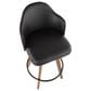Lumisource Ahoy Swivel Counter Stool in Walnut and Black, , large