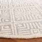 Safavieh Micro-Loop MLP262F 5" Round Gray and Ivory Area Rug, , large