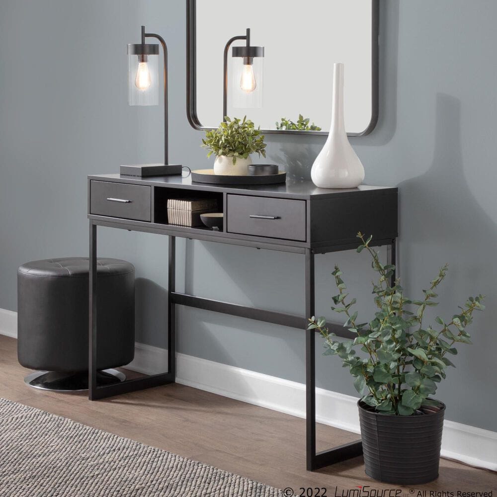 Lumisource Franklin Console Table in Black, , large