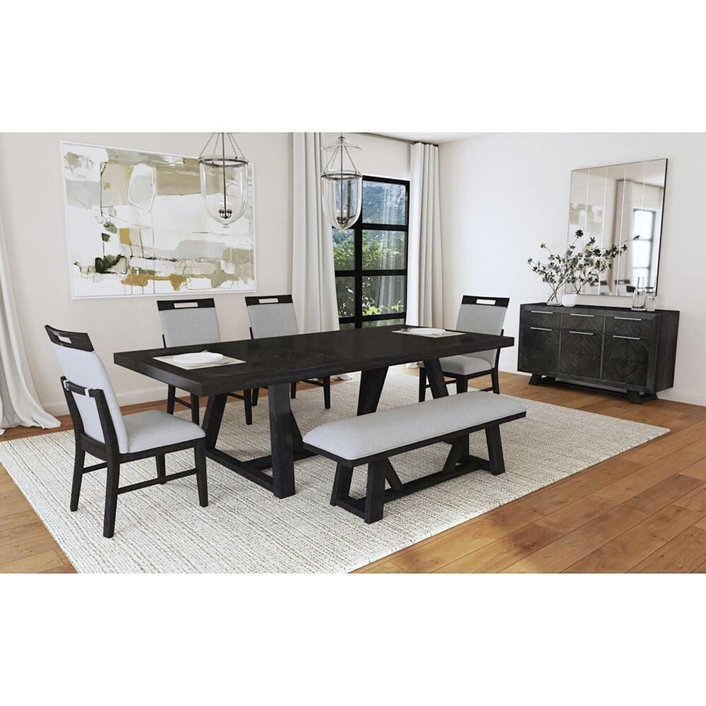 Mayberry Hill Transcend Dining Bench in Charcoal, , large