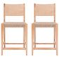 Linon Home Decor Cadence Counter Stool in Natural (Set of 2), , large