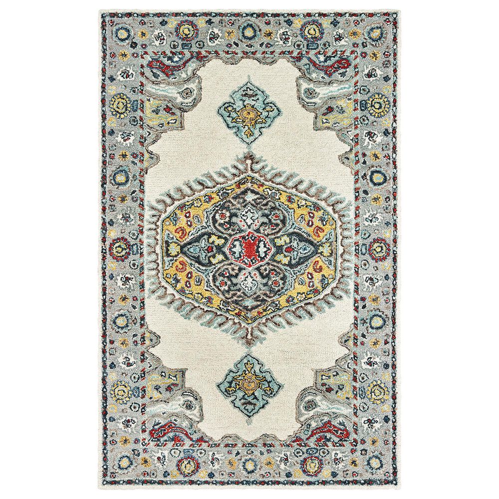 Oriental Weavers Zahra 75505 10" x 13" Ivory and Grey Area Rug, , large