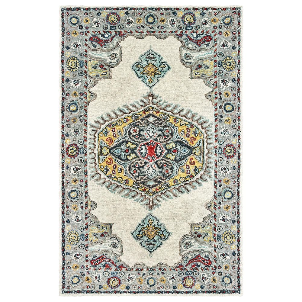 Oriental Weavers Zahra 75505 10" x 13" Ivory and Grey Area Rug, , large