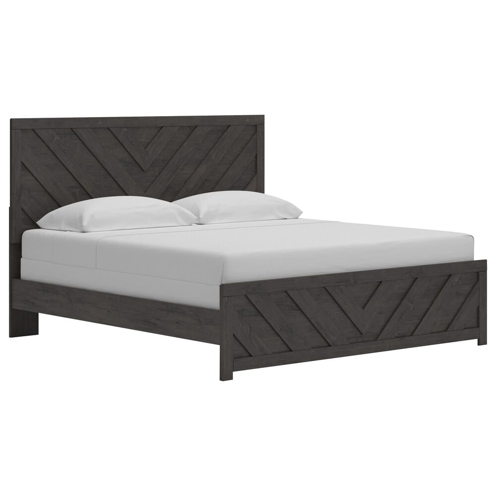 Ashley Prendonea 4-Piece King Bedroom Set in Dark Charcoal, , large