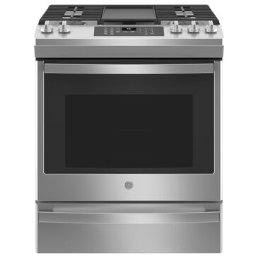GE Appliances 30" Slide-In Front Control Convection Gas Range with No Preheat Air Fry in Stainless Steel, , large