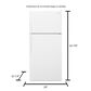 Whirlpool 14 Cu. Ft. 28" Top Freezer Refrigerator in White, , large