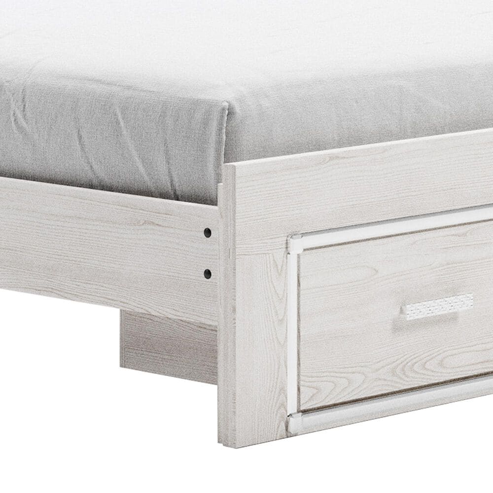 Ashley Altyra Queen Upholstered Bookcase Bed with Storage  in White, , large