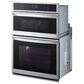 LG 2-Piece Kitchen Package with Stainless Steel 6.4 Cu Ft. Combination Wall Oven and Black 30" Smart Electric Cooktop, , large