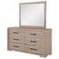 Legacy Classic Westwood 6 Drawer Dresser and Mirror in Weathered Oak, , large