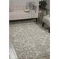 Nourison Damask DAS01 8" x 10" Ivory and Grey Area Rug, , large