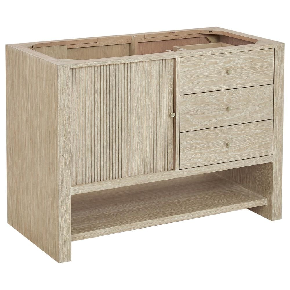 James Martin Vanities Marigot Single 48&quot; Single Vanity in Sun-washed Oak with 3 cm Charcoal Soapstone Quartz Top, , large