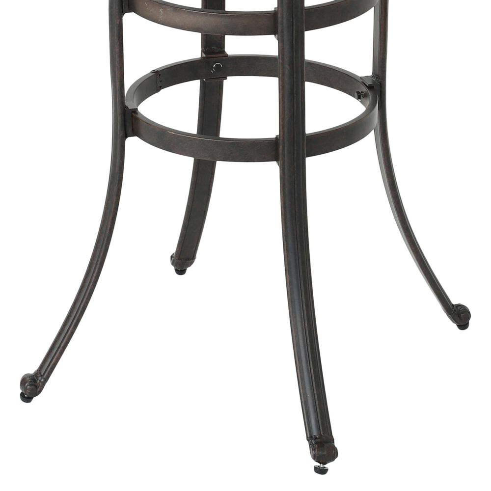 Hearth and Haven Patio Bar Table with Lattice Top and Umbrella Holder in Bronze, , large
