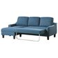 OSP Home Lester 1-Piece Stationary Sleeper Sofa Chaise in Blue, , large