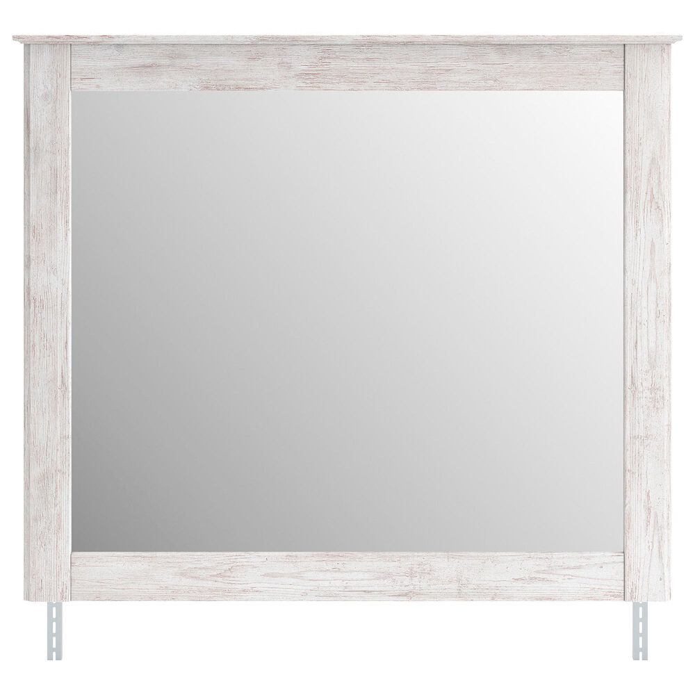 Ashley Makidern Rectangular Dresser Mirror in Whitewash, , large