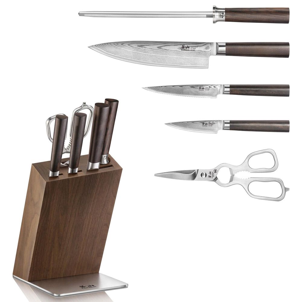 Cangshan Haku 6-Piece Knife Block Set in Dark Brown, , large