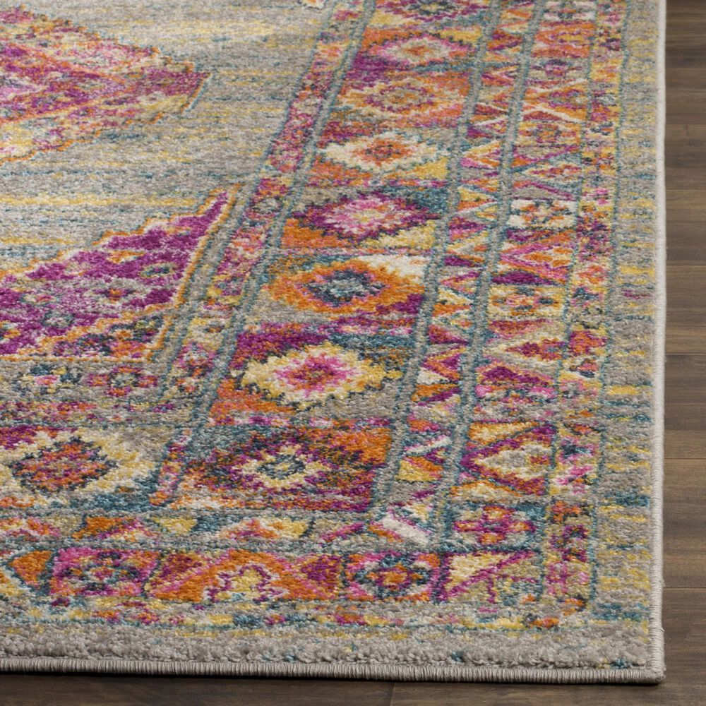 Safavieh Madison MAD133G 10&#39; x 14&#39; Light Grey and Fuchsia Area Rug, , large
