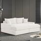Furniture of America Tavedestrand Double Chaise Lounger with USB Port in White, , large