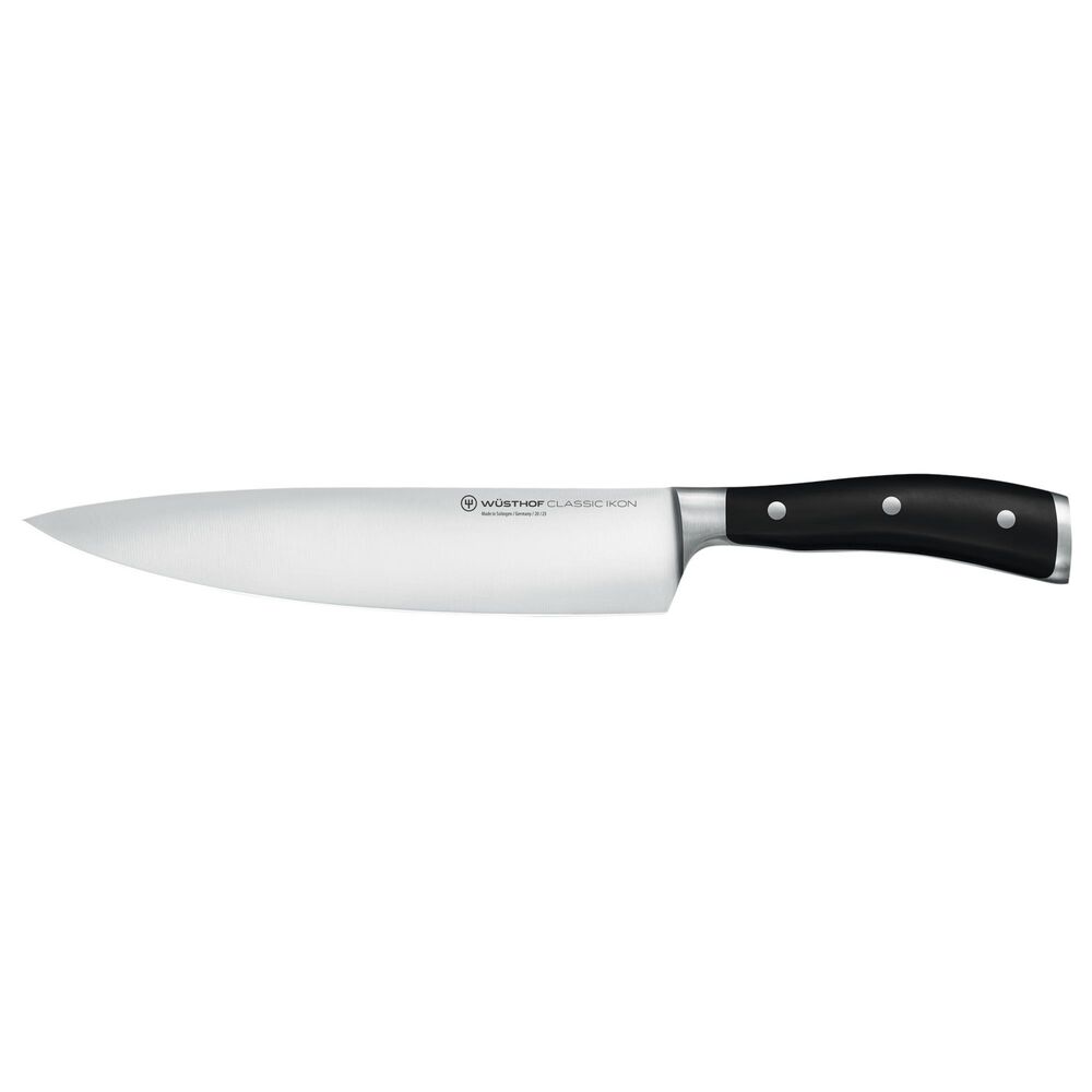 Wusthof Classic Ikon 9" Chef"s Knife in Stainless Steel and Black, , large