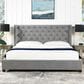 Jennifer Taylor Home Manhattan King Platform Bed in Opal Grey, , large