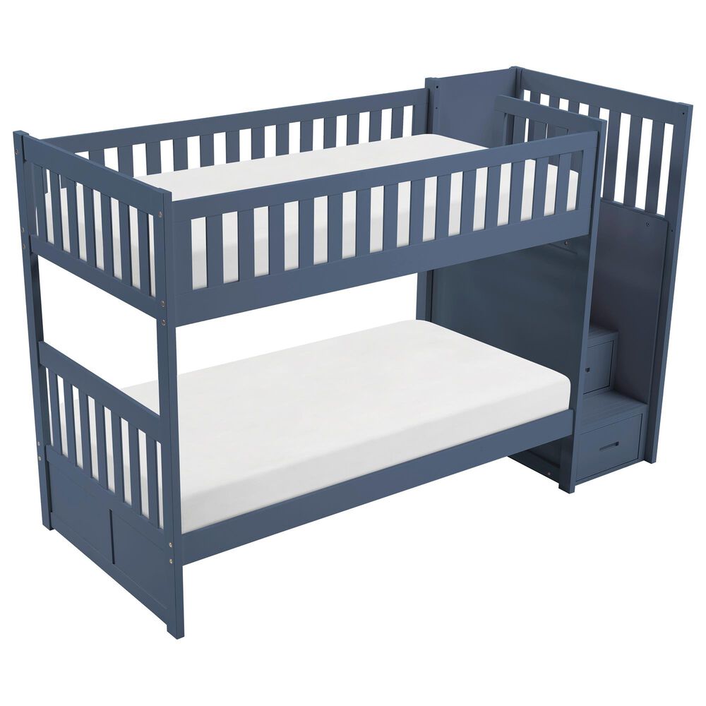 Homelegance Twin/Twin Step Bunk Bed, , large