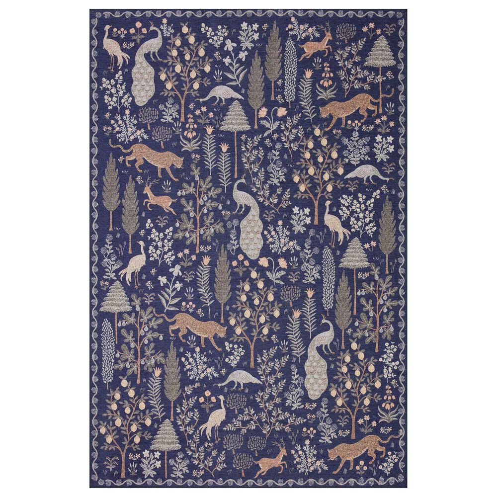 Rifle Paper Co. Menagerie 5" x 7"6" Navy Runner, , large
