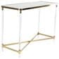 Maple and Jade 32" Rectangular Console Table with Mirrored Top in Gold, , large