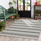 L&R Resources Sun Shower 5" x 8" Gray and Black Indoor/Outdoor Area Rug, , large
