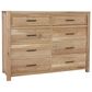 Viceray Collections Crafted Oak 8-Drawer Dresser in Bleached White, , large