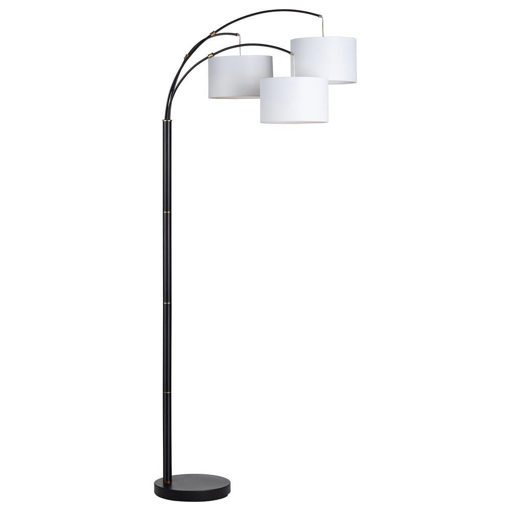 Crestview Collection Claremont Floor Lamp in Black, , large