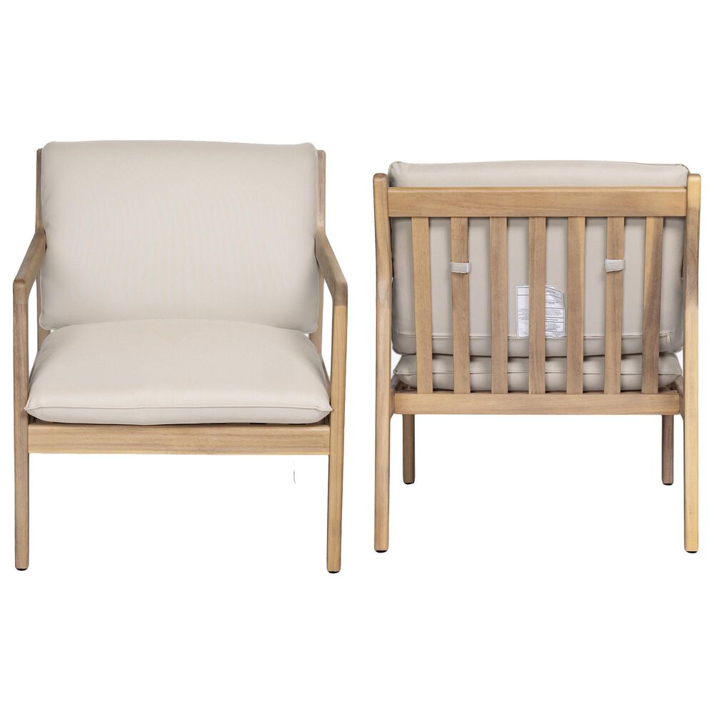 Hearth and Haven Outdoor Club Chair with Tapered Legs in Beige (Set of 2), , large