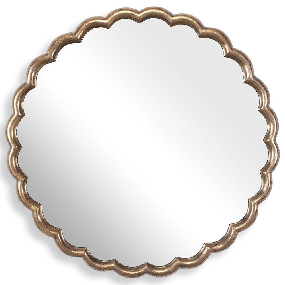 Uttermost Cerrito Round Wall Mirror in Antique Brass, , large