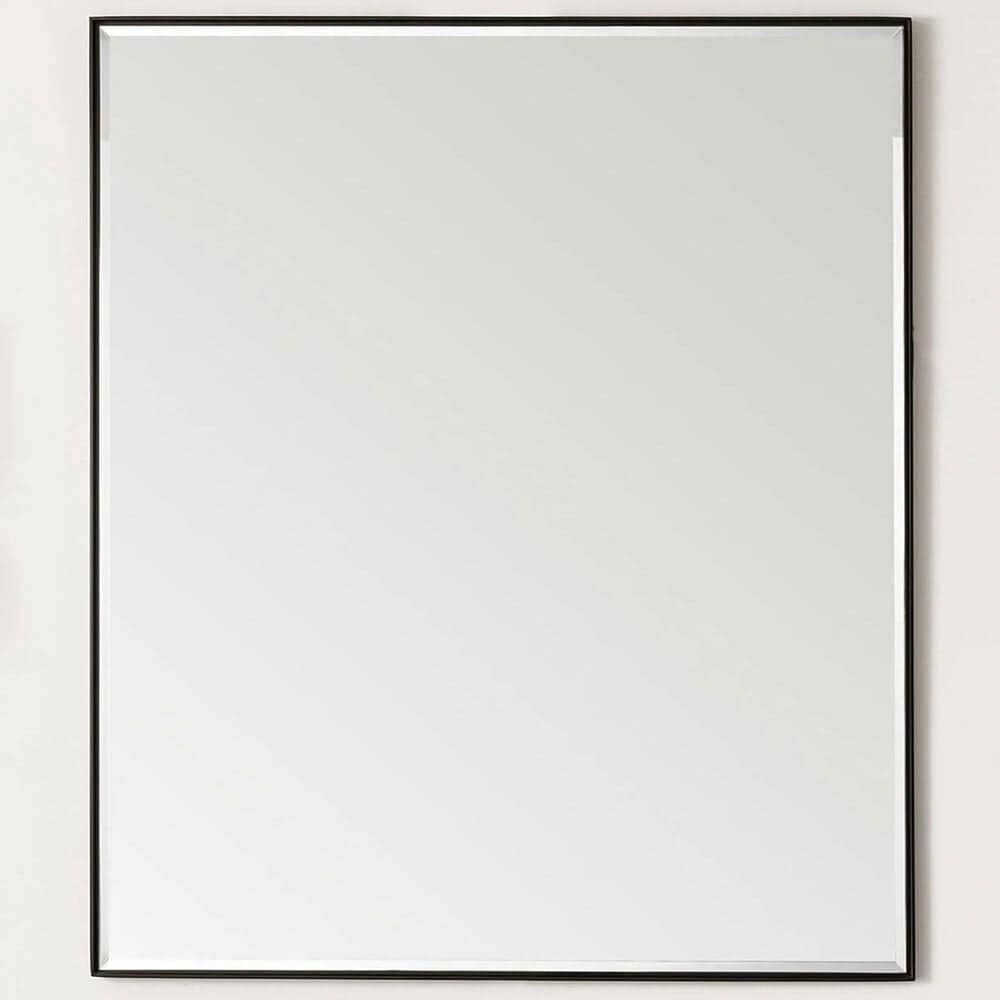 James Martin Vanities Rohe 36&quot; Rectangular Mirror in Matte Black, , large