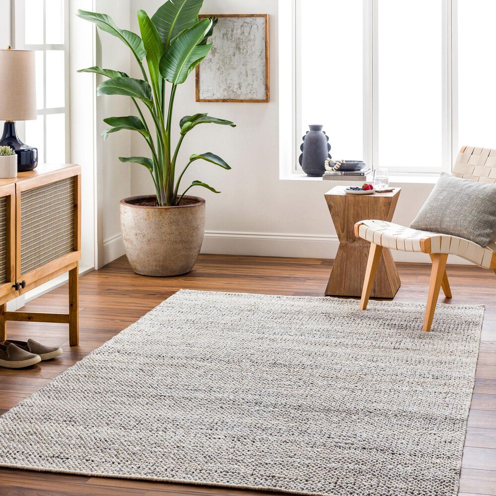 Surya Reika REK-2305 9&#39; x 12&#39; Light Gray, Charcoal, Black and Light Beige Area Rug, , large